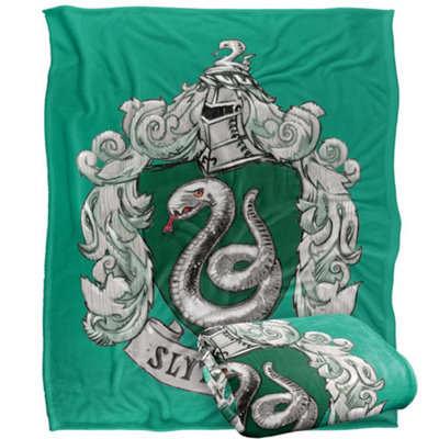 B&Q -  Slytherin Stitched Crest Blanket Multicoloured (One Size)