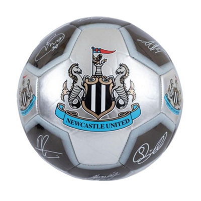 Newcastle United Fc Signature Mini Football - Black/White/Silver - Image 3