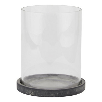 B&Q -  Amalfi Hurricane Lantern Grey (One Size)