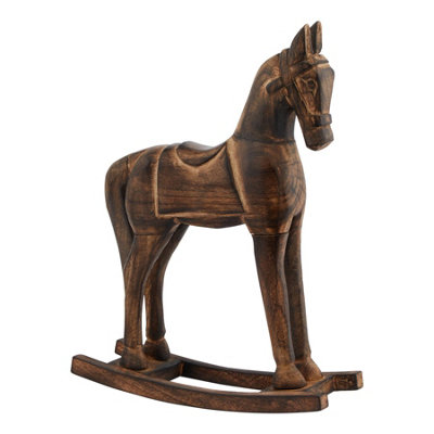B&Q -  Rocking Horse Decoration Brown (One Size)