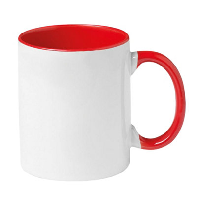 Midocean Sublimcoly Two Tone Sublimation 300Ml Mug White/red (One Size) from B&Q