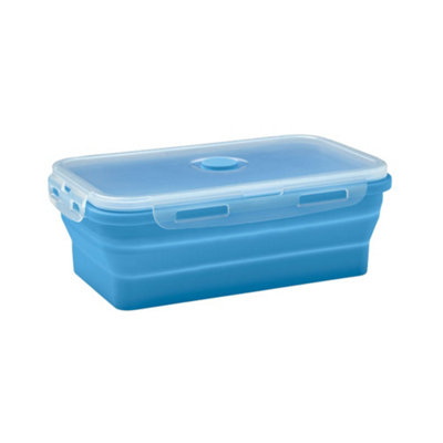 Midocean Kolapso Silicone Collapsible Lunch Box Baby Blue (One Size) from B&Q