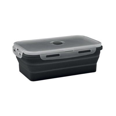 Midocean Kolapso Silicone Collapsible Lunch Box Black (One Size) from B&Q