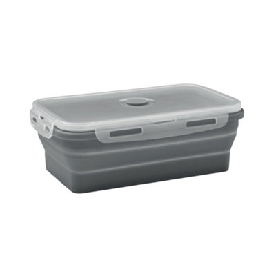 Midocean Kolapso Silicone Collapsible Lunch Box Stone Grey (One Size) from B&Q