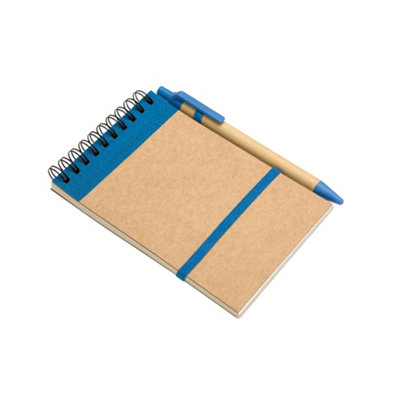 Midocean Sonora Recycled A6 Notepad And Pen Blue/beige (One Size) from B&Q