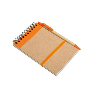Midocean Sonora Recycled A6 Notepad And Pen Orange/beige (One Size) from B&Q