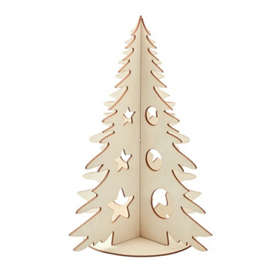 Midocean Tree And Paint Wooden Christmas Tree Wood (One Size) from B&Q