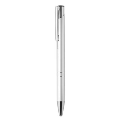 Midocean Bern Push Button Ballpoint Pen Silver (One Size) from B&Q