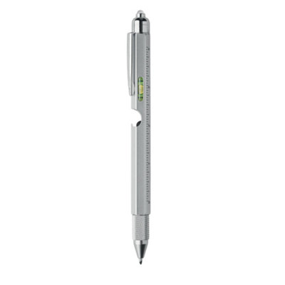 Midocean Retool Spirit Level Pen Matt Silver (One Size) from B&Q