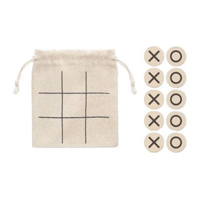 Midocean Topos Wooden Tic-Tac-Toe Game Beige (One Size) from B&Q