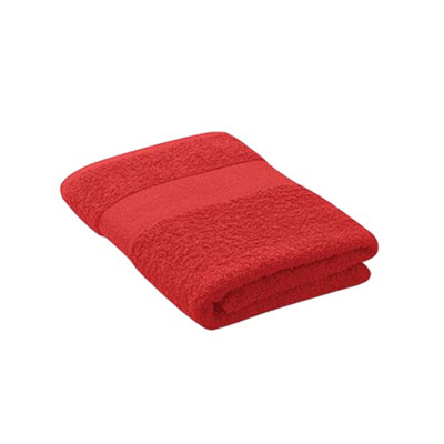 Midocean Terry Organic Cotton Towel Red (One Size) from B&Q