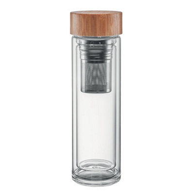 Midocean Batumi Gl Double Wall 400Ml Bottle Transparent (One Size) from B&Q