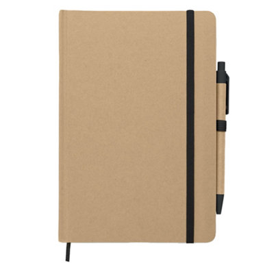 Midocean Caratil Recycled A5 Notebook & Pen Black (1.2Cm X 21Cm X 14Cm) from B&Q