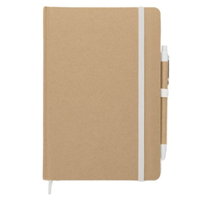 Midocean Caratil Recycled A5 Notebook & Pen White (1.2Cm X 21Cm X 14Cm) from B&Q