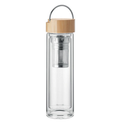 Midocean Batami Gl Double Wall 400Ml Water Bottle Transparent (One Size) from B&Q