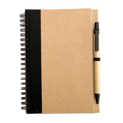 Midocean Sonora Plus Recycled B6 Notebook With Pen Black (One Size) from B&Q