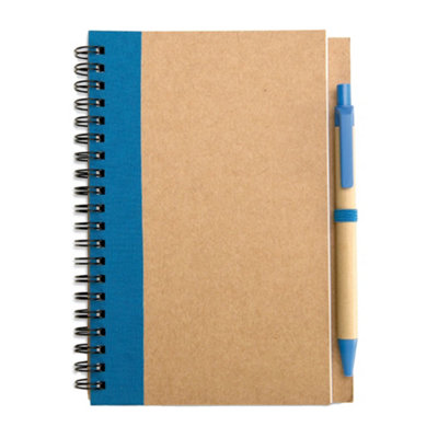 Midocean Sonora Plus Recycled B6 Notebook With Pen Blue (One Size) from B&Q