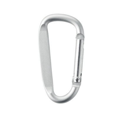 Midocean Gancho Clip-On Aluminium Carabiner Matt Silver (One Size) from B&Q