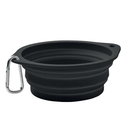 Midocean Kolapdier 350Ml Collapsible Dog Bowl Black (One Size) from B&Q