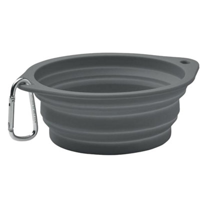 Midocean Kolapdier 350Ml Collapsible Dog Bowl Stone Grey (One Size) from B&Q