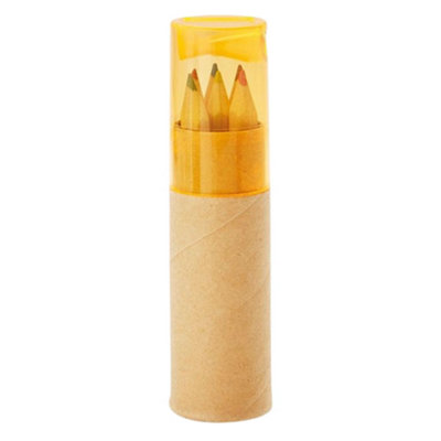 B&Q Midocean Petit Lambut Coloured Pencil (Pack Of 6) Transparent Orange (One Size)
