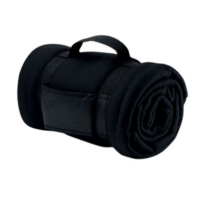 Midocean Stavenger Fleece Blanket Black (One Size) from B&Q