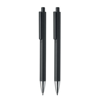 Midocean Orwell Recycled Aluminium Pen Set (Pack Of 2) Black (One Size) from B&Q