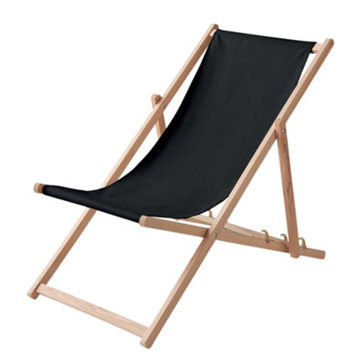 Midocean Honopu Wood Folding Chair Black (One Size) from B&Q