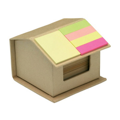 Midocean Recyclopad House Recycled Memo Pad Set Beige (One Size) from B&Q
