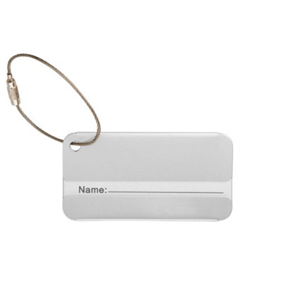Midocean Taggy Aluminium Luggage Tag Matt Silver (One Size) from B&Q