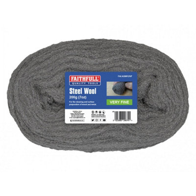 B&Q Faithfull Steel Wool Multi Colour (Very Fine 200G)