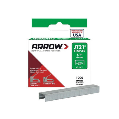 Arrow Jt21 Staples Multi Colour (6mm) from B&Q