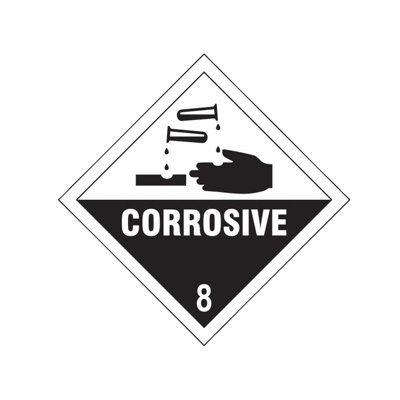 Scan Corrosive 8Self Adhesive Vinyl Sign 100 X 100mm Multi Colour (100 X 100mm) from B&Q