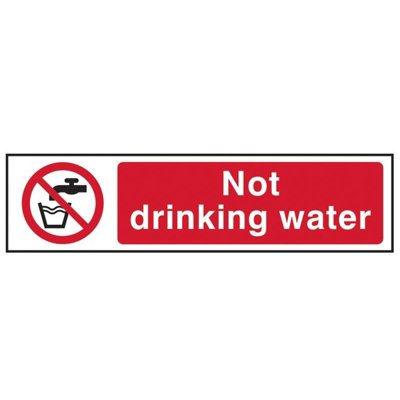  - Scan Not Drinking WaterPvc Sign 200 X 50mm Multi Colour (200 X 50mm)