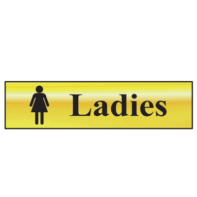  - Scan Sign: Ladies Bathroom Multi Colour (200 X 50mm)