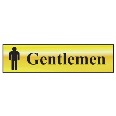  - Scan Sign: Gentlemen Bathroom Multi Colour (200 X 50mm)