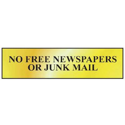 Scan No Free Newspapers Or Junk Mail Sign Multi Colour (200 X 50mm) from B&Q