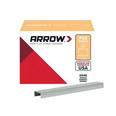 Arrow P35 Staples Multi Colour (Box 50406mm1/4In) from B&Q