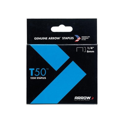 Arrow T50 Staples Multi Colour (Box 5000 6mm1/4In) from B&Q