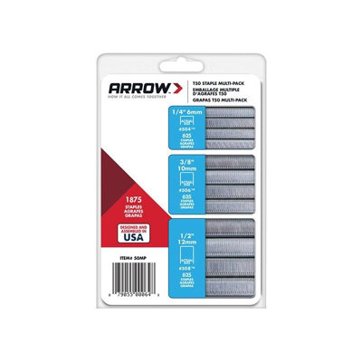 Arrow T50 Staples Multi Colour (Multi Pack (1875)) from B&Q