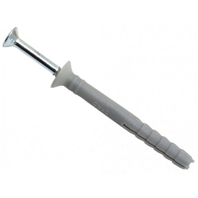 Masonmate Nylon Hammer-In Fixing Multi Colour (5 X 45mm (200)) from B&Q