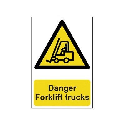  - Scan Danger Forklift TrucksPvc Sign 200 X 300mm Multi Colour (200 X 300mm)