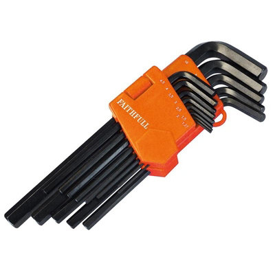 B&Q -  Metric Long Arm Hex Key Set13 Piece Multi Colour (One Size)