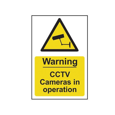 Scan Warning Cctv Cameras In OperationPvc Sign 200 X 300mm Multi Colour (200 X 300mm) from B&Q