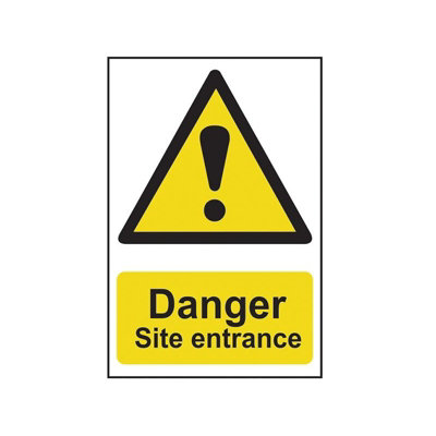 Scan Danger Site EntrancePvc Sign 400 X 600mm Multi Colour (400 X 600mm) from B&Q