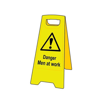  - Scan Danger Men At WorkHeavy Duty 'a' Board Multi Colour (One Size)