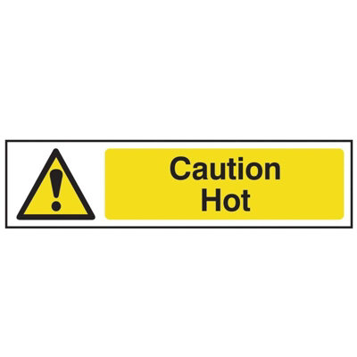 Scan Caution HotPvc Sign 200 X 50mm Multi Colour (200 X 50mm) from B&Q