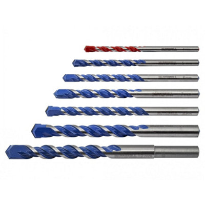Faithfull Multi Construction Drill Bits Multi Colour (Set7 Piece)
