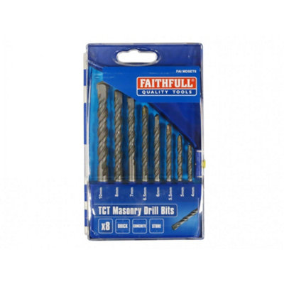 B&Q -  Standard Masonry Drill Set Multi Colour (8 Piece Set: 455.566.578 And 10mm)