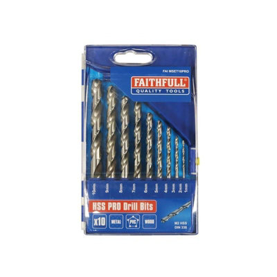 Faithfull Professional Hss Drill Set In Plastic Case - Multi Colour - Image 3